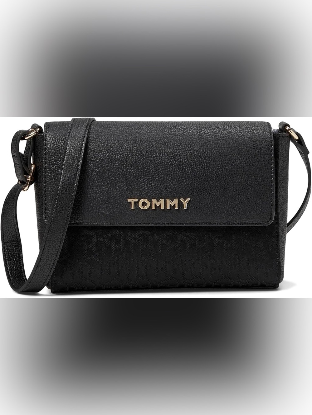 Tommy Hilfiger Alexis ll Jacquard Monogram Square Flap Crossbody Bag